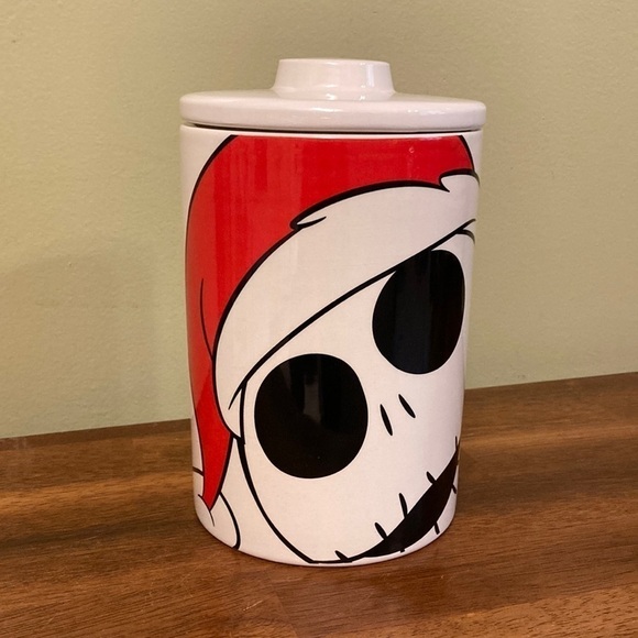 NEW SANTA JACK SKELLINGTON NIGHTMARE BEFORE CHRISTMAS CANISTER - Picture 1 of 10